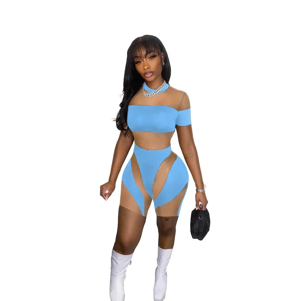 Sexy Mesh Short Set
