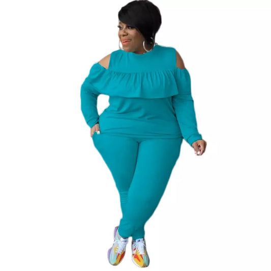 Plus Size Off Shoulder Jumpsuit