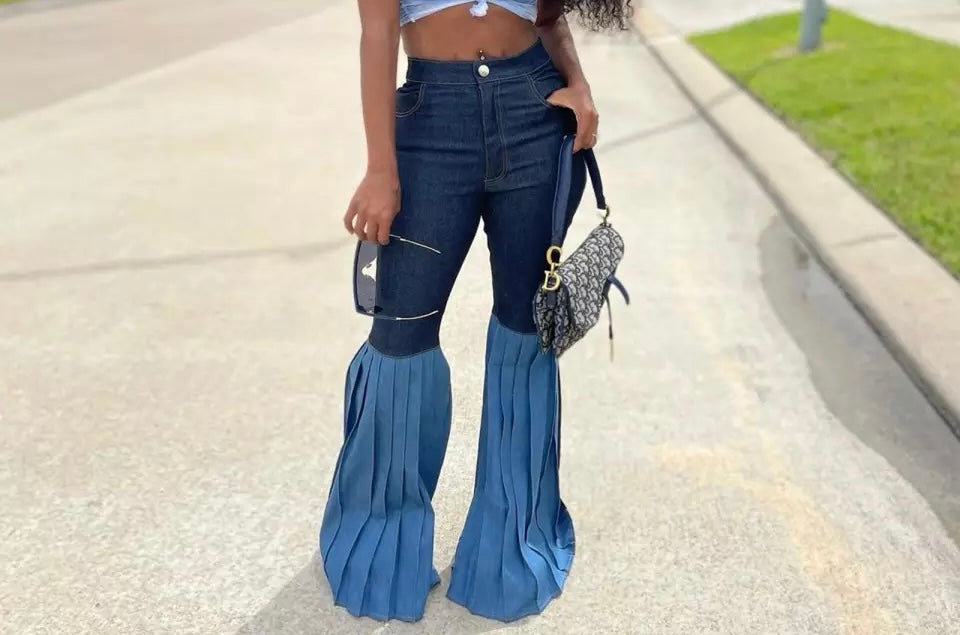 Sexy Pleated Jeans