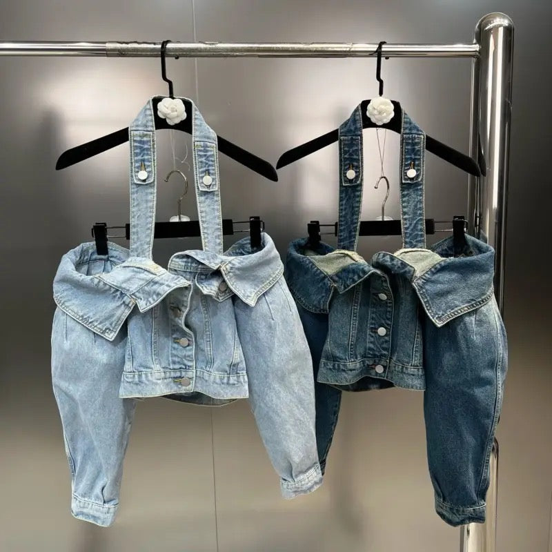 Off Shoulder Denim Jacket