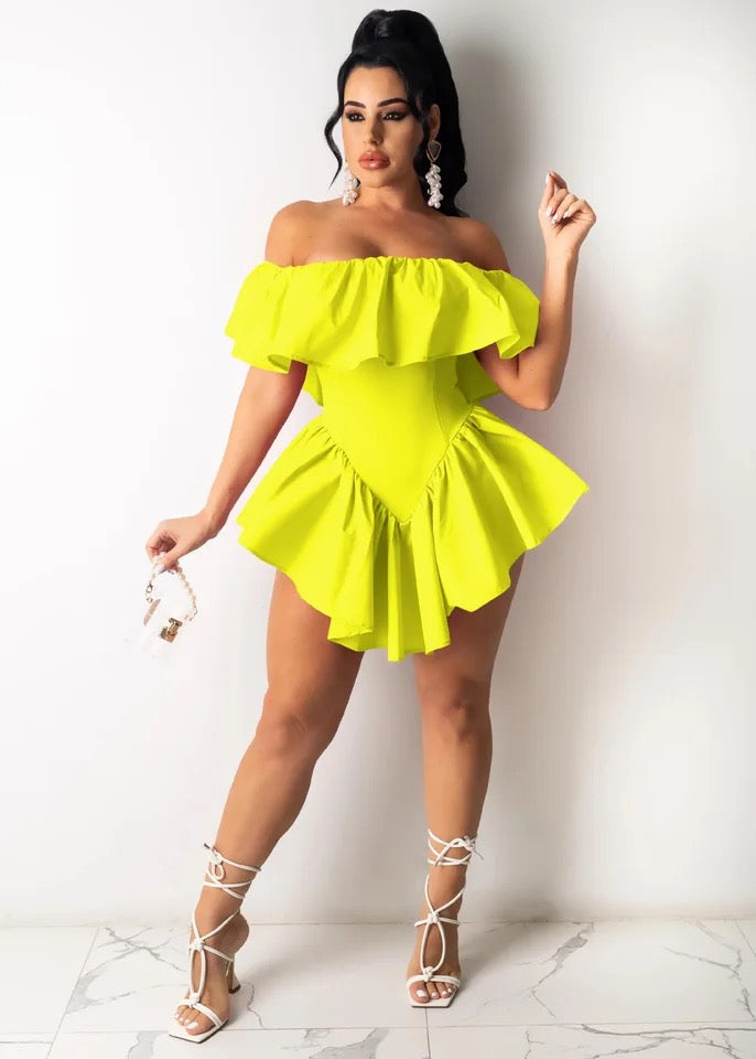 Ruffle Off Shoulder Jumpsuit