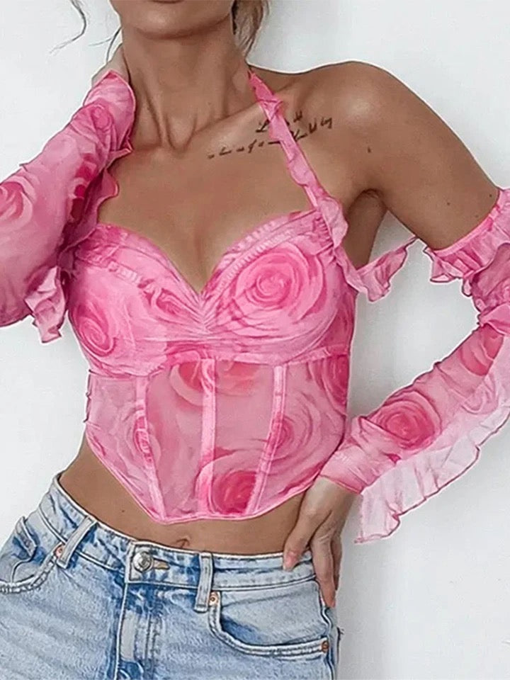 Sheer Flower Top