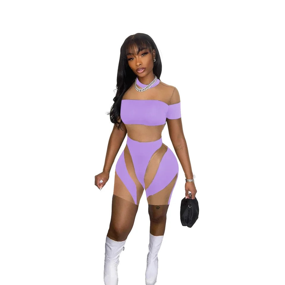Sexy Mesh Short Set