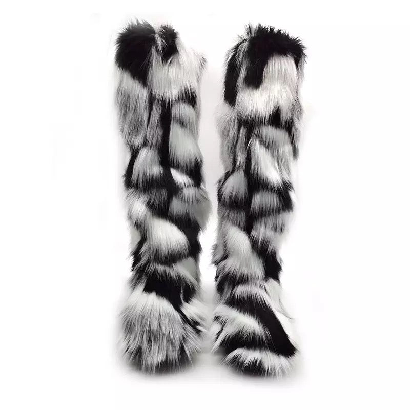 Fancy Furry Tall Boots