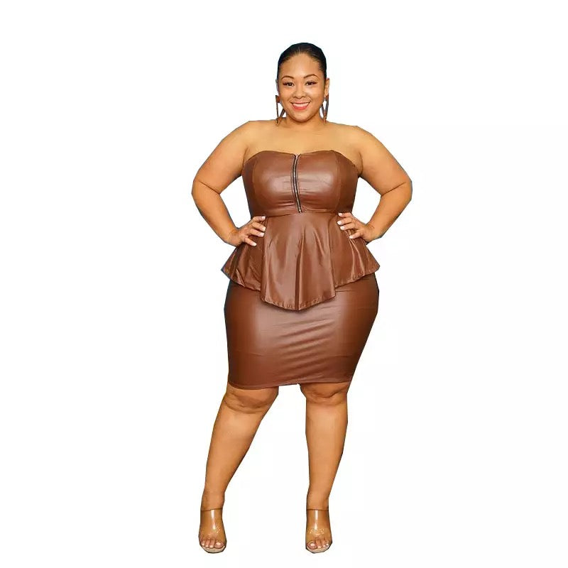Plus Size Casual Skirt Set