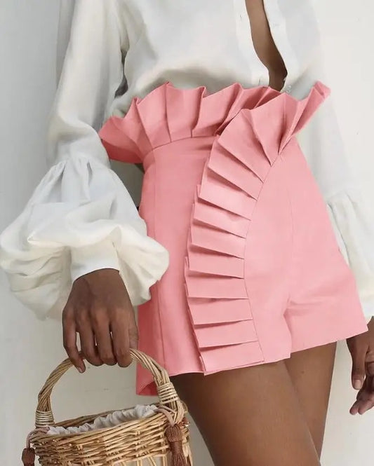 3D pleated Shorts