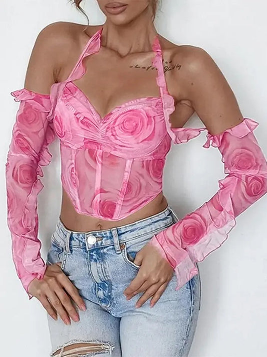 Sheer Flower Top