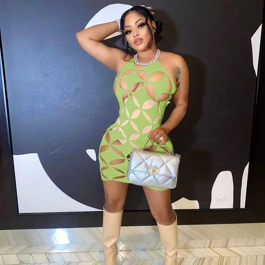 Green Cut-Out Dress