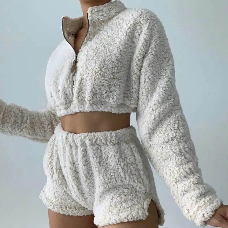 Fluffy Sexy Short Set