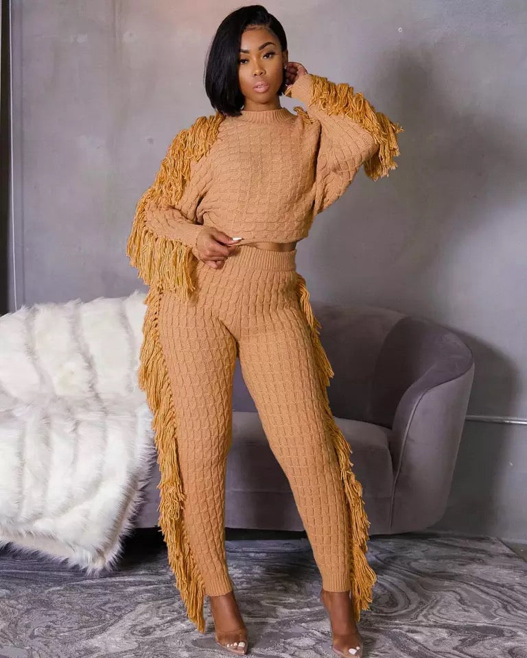 Tassel Sweater Tracksuit