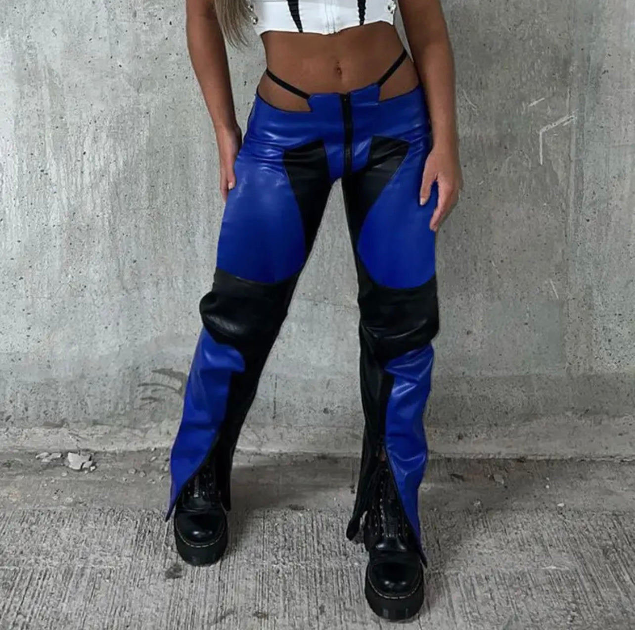 V Cut Low Rider Pants