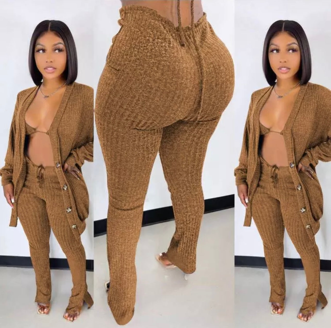 3 Piece Bra Pants Set