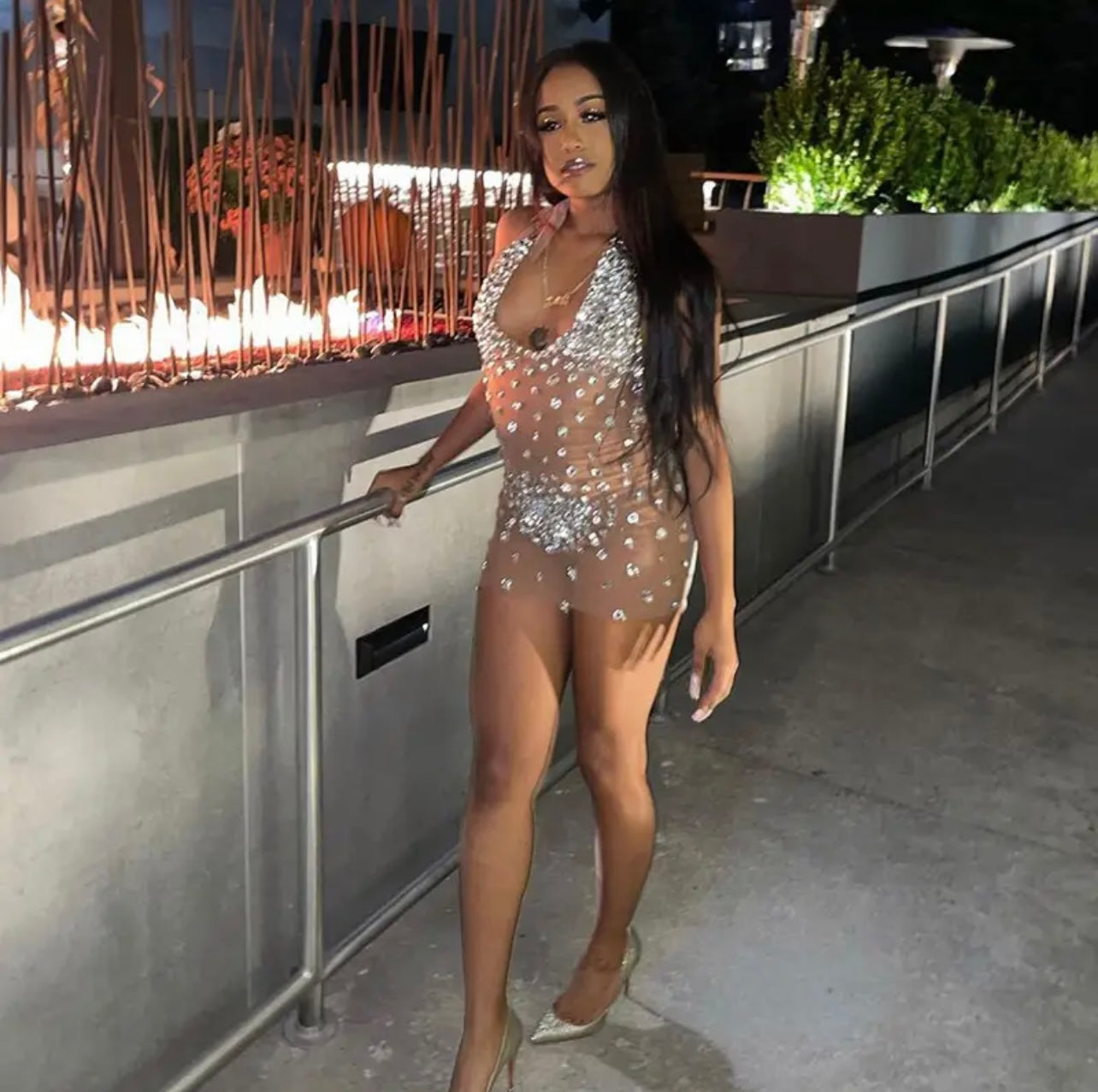 Diamond Sheer Dress