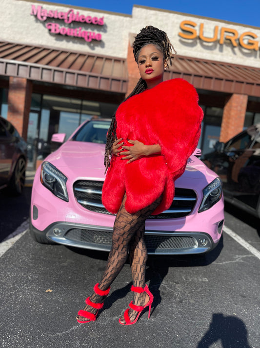 Heart Shaped Fur Coat