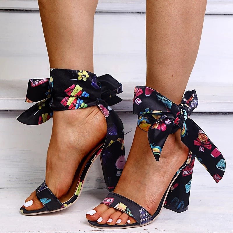 Tie Up Bow Heels