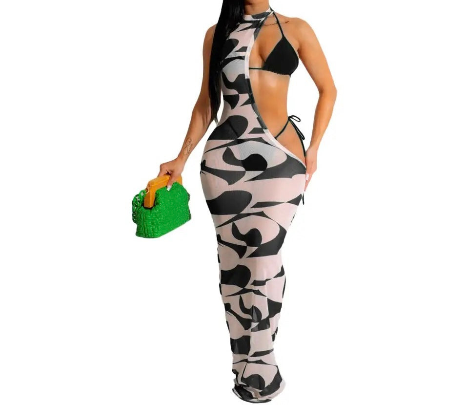 Sexy 3 Piece Cut Out Swimsuite