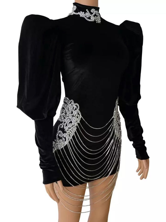 Celebrity Fashion Chain Dress