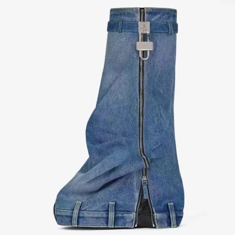 Denim Pocket Boots