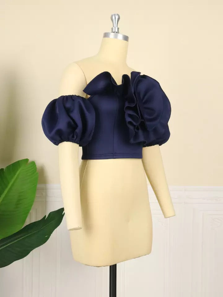 Plus Size 3D Crop Top