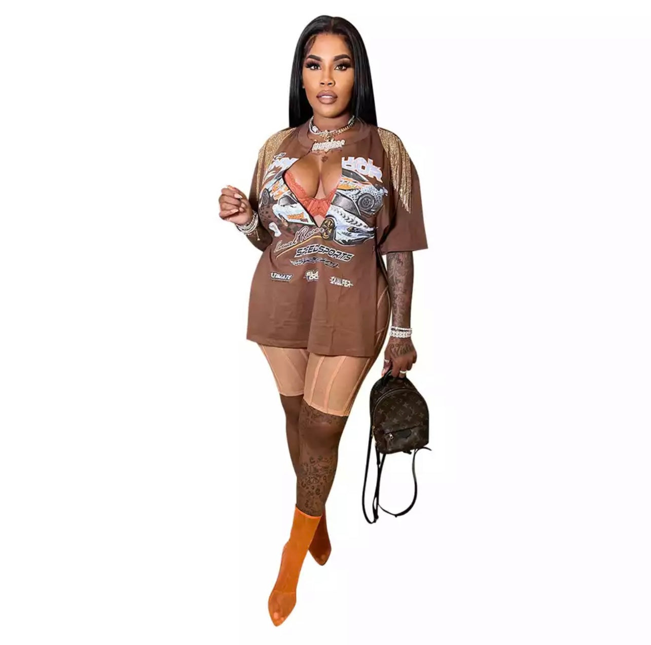 Cut Out Rhinestone Top