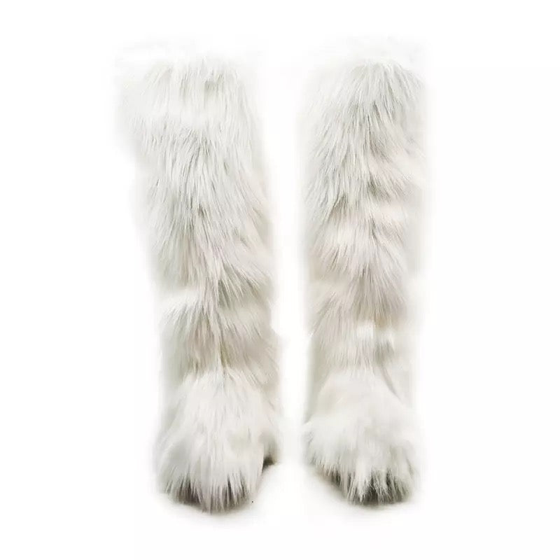 Fancy Furry Tall Boots