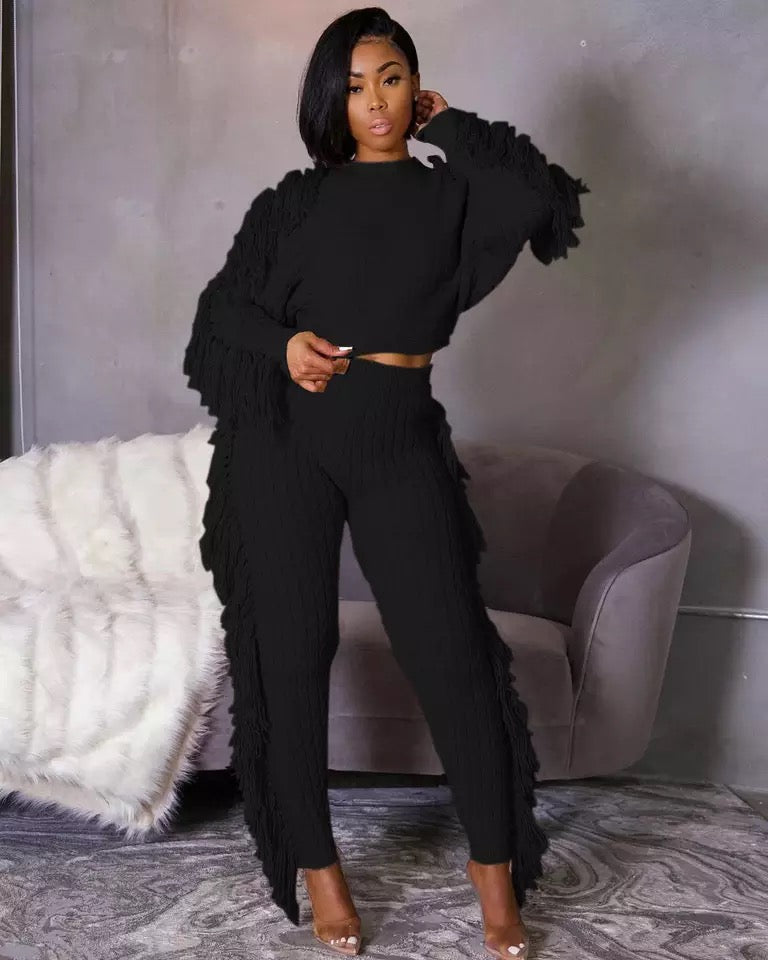 Tassel Sweater Tracksuit