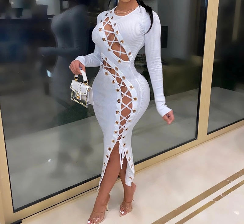 Sexy Cross Over Lace Dress