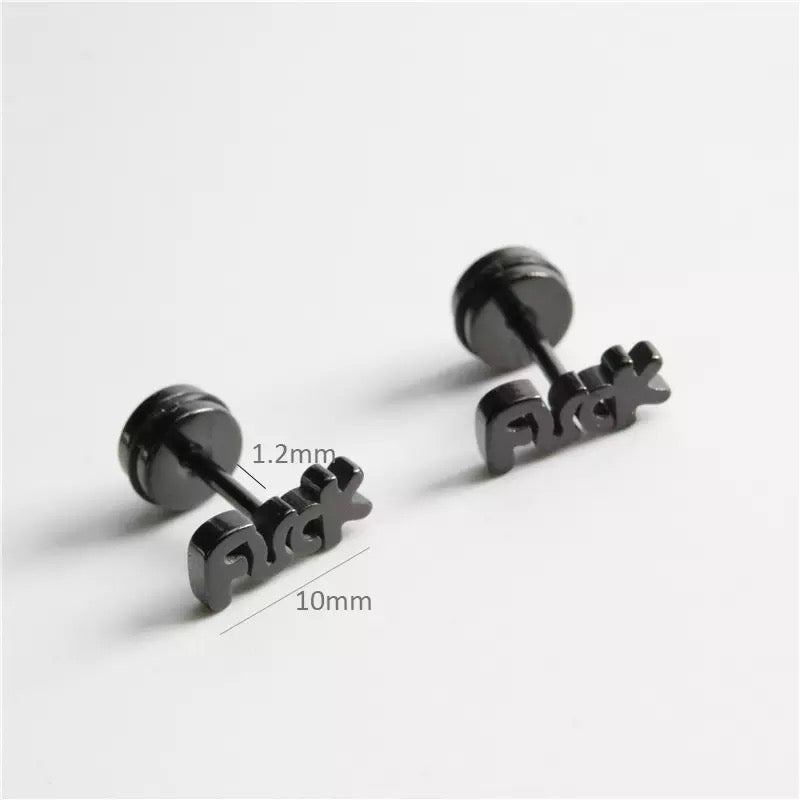 Fu$k Stud Earrings