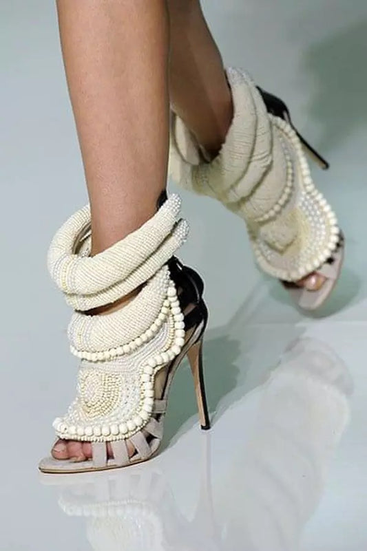 Pearl Rope Heels