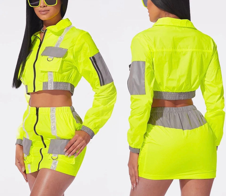 Pocket Out Skirt Set