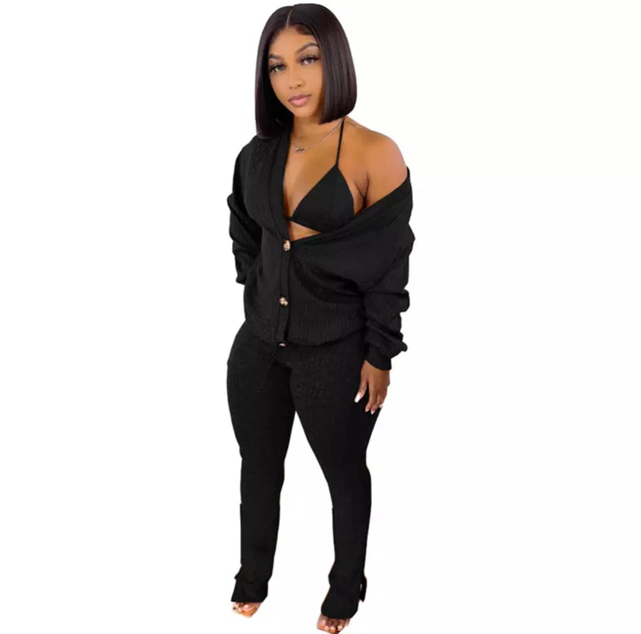 3 Piece Bra Pants Set