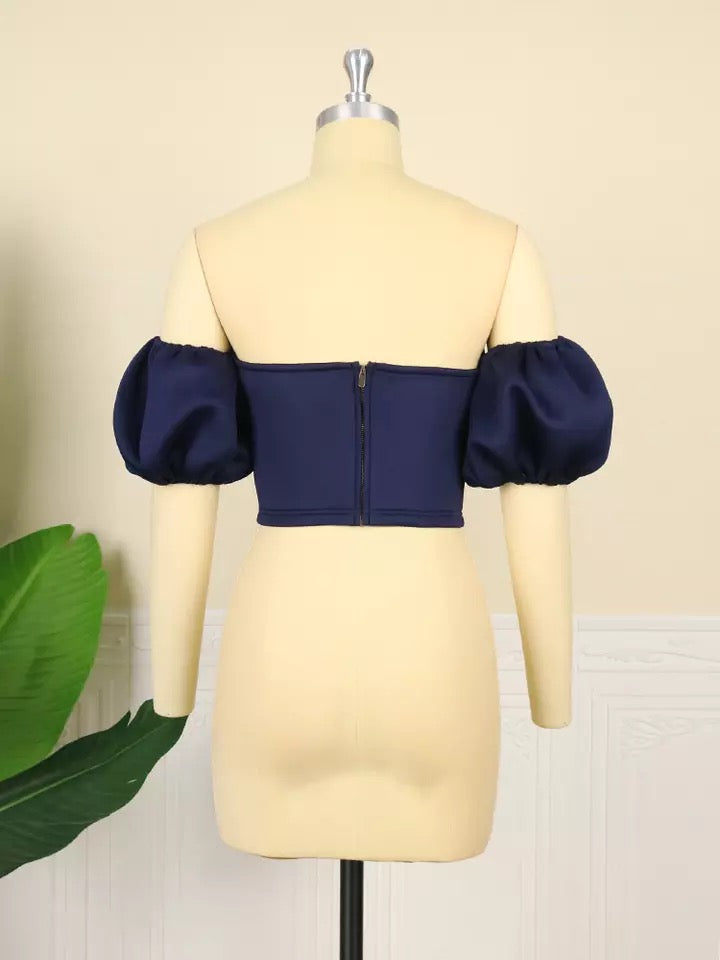 Plus Size 3D Crop Top