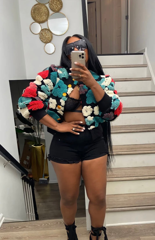 3-D Floral Jacket