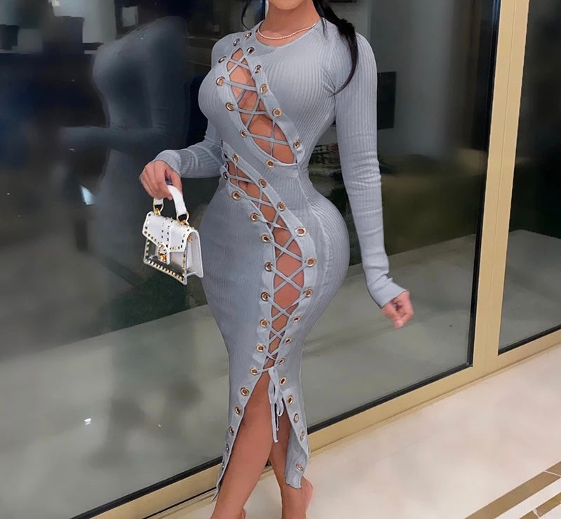 Sexy Cross Over Lace Dress
