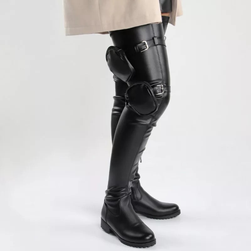 Pocket Tall Flat Boots
