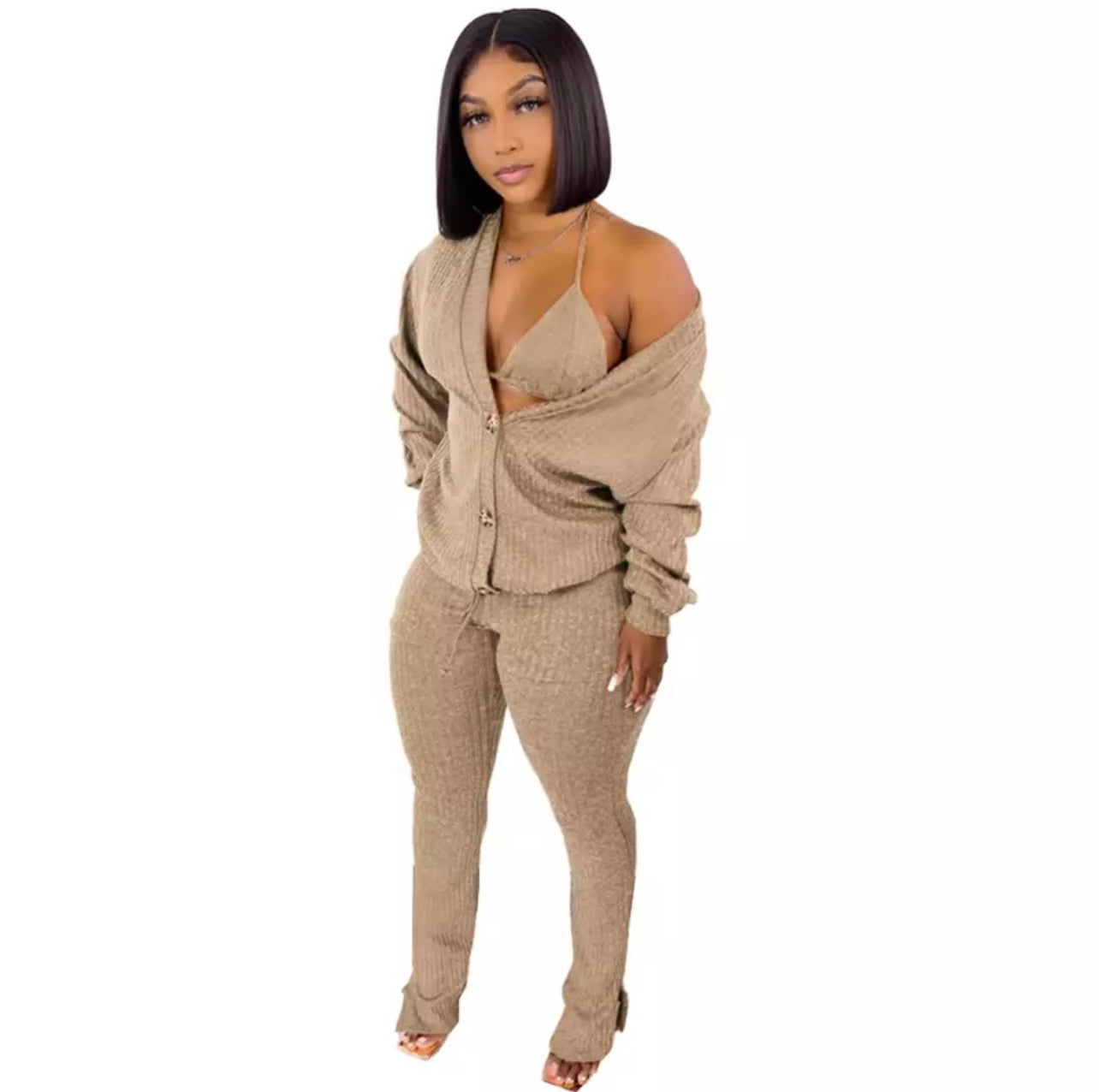 3 Piece Bra Pants Set