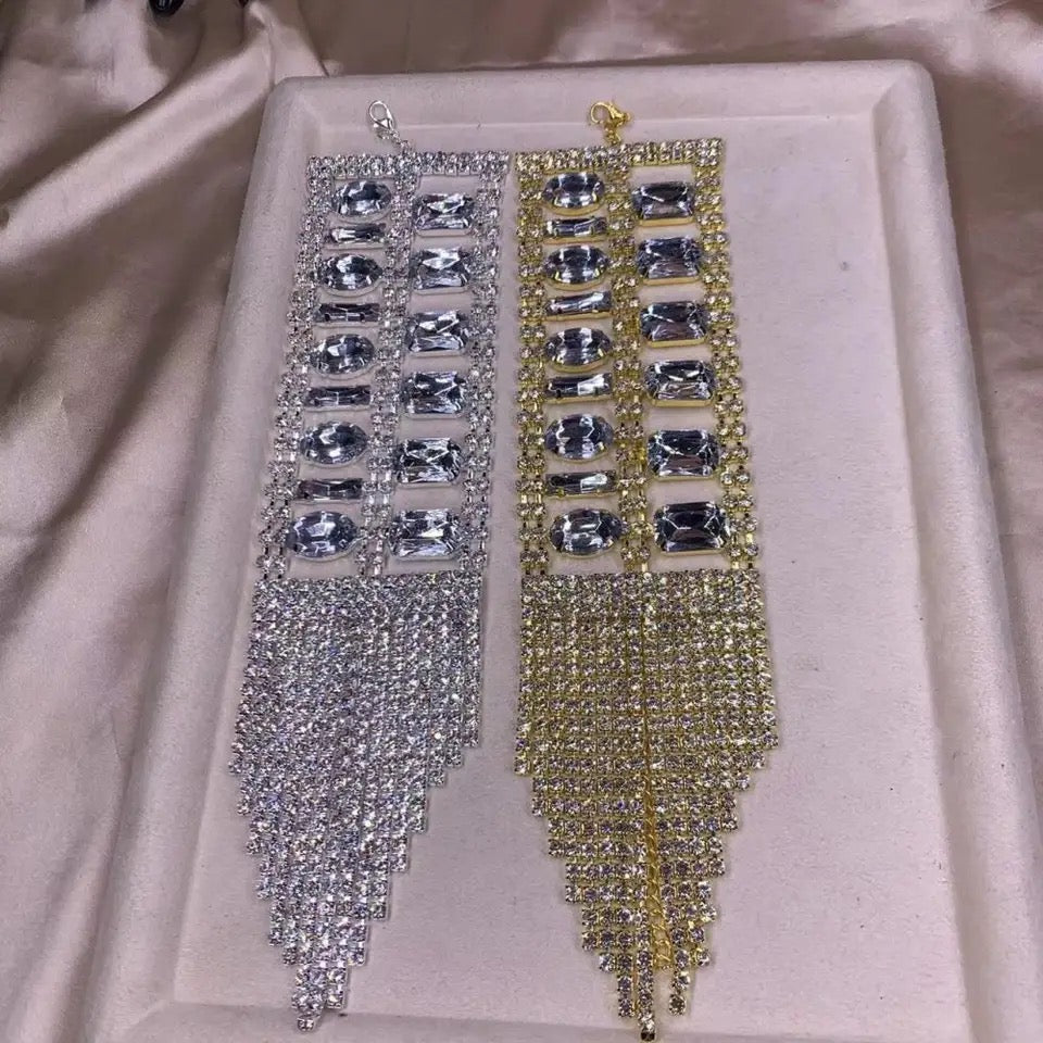 Rhinestone Tassel Bracelet