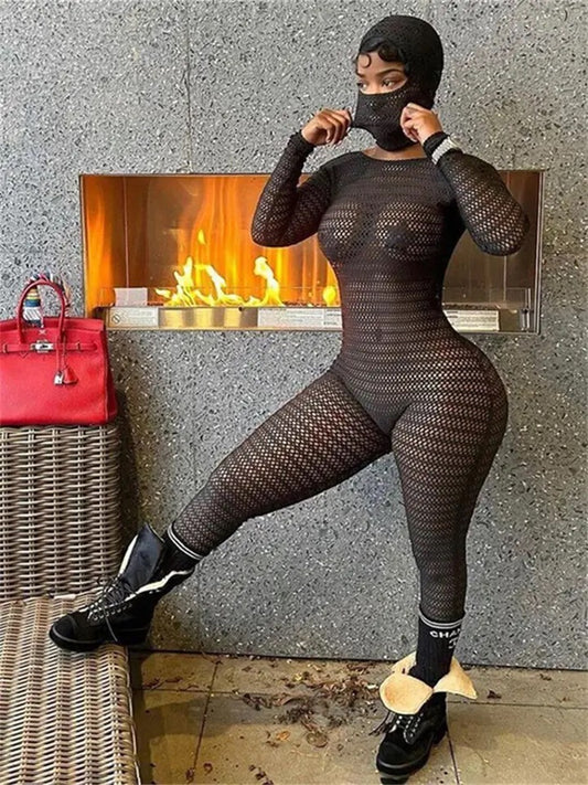 Set it off Jumpsuits With Mask