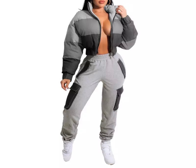 Tri Color Puff Jacket