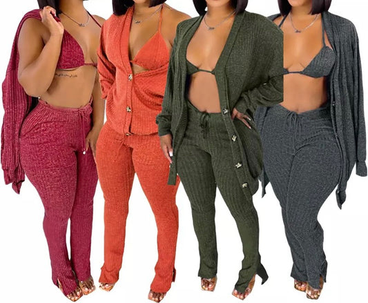 3 Piece Bra Pants Set