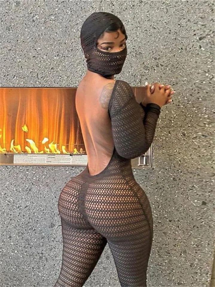 Set it off Jumpsuits With Mask