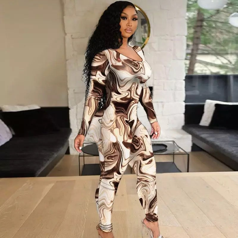 Plus Size Back Cross Lace Jumpsuit