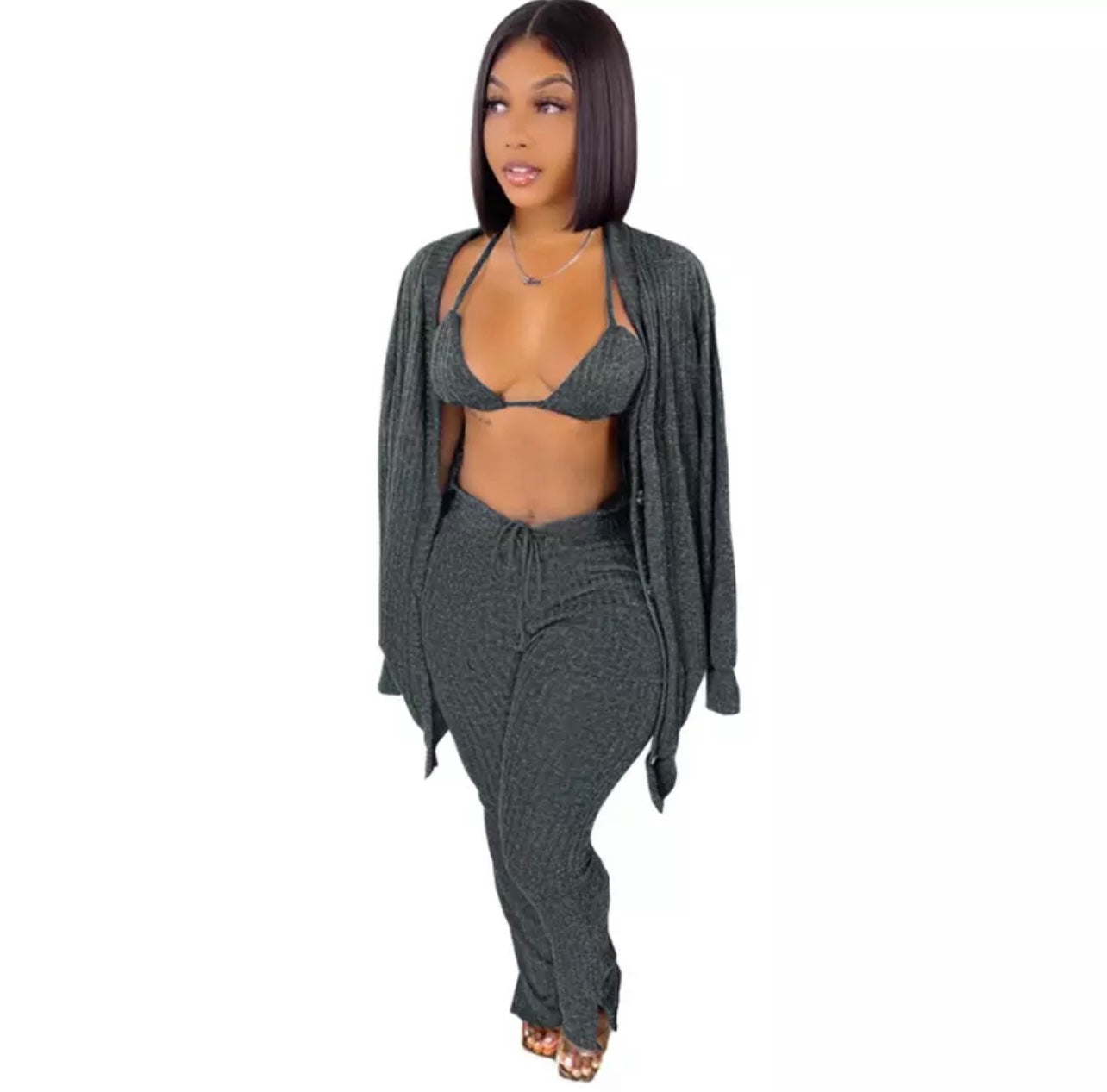 3 Piece Bra Pants Set