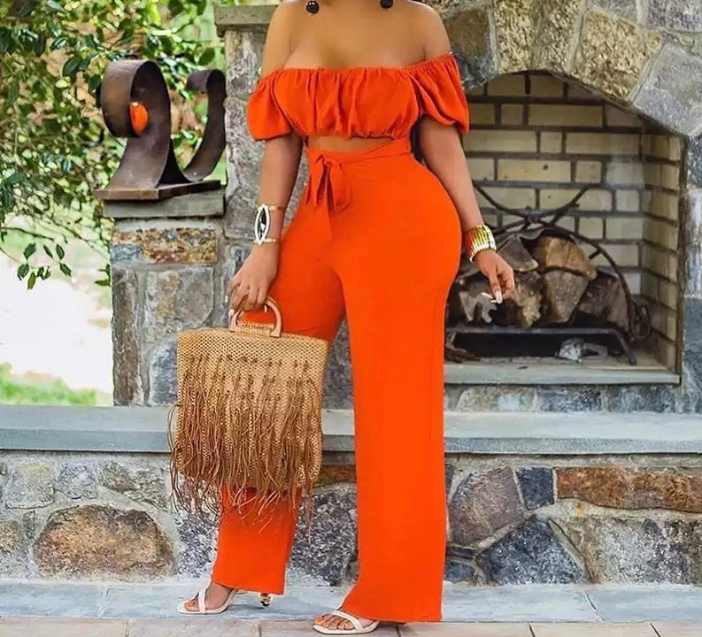 Casual Off Shoulder Jumpsuit