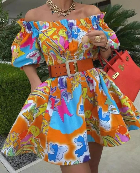 Back Mini Vintage Dress