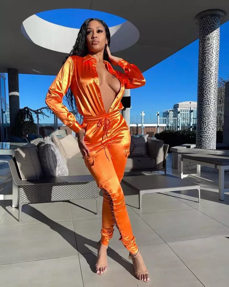 Casual Leg Lace Jumpsuit