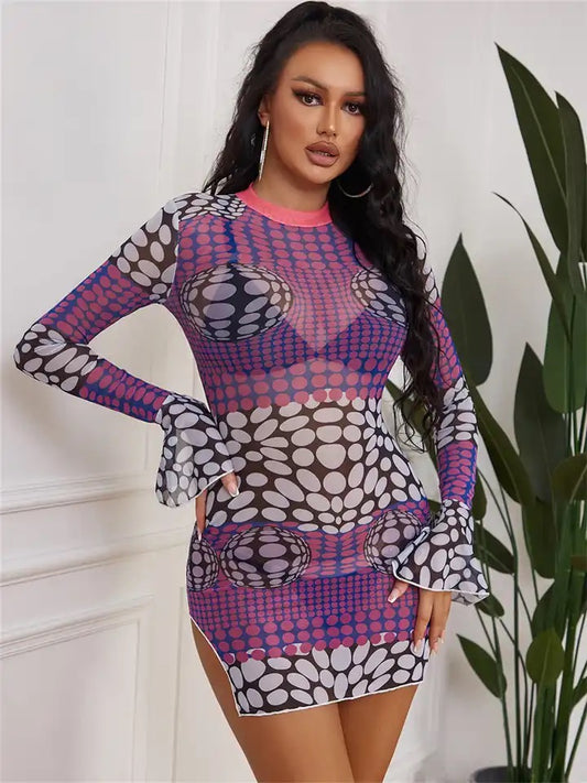 Sheer Sexy Polk A Dot Dress