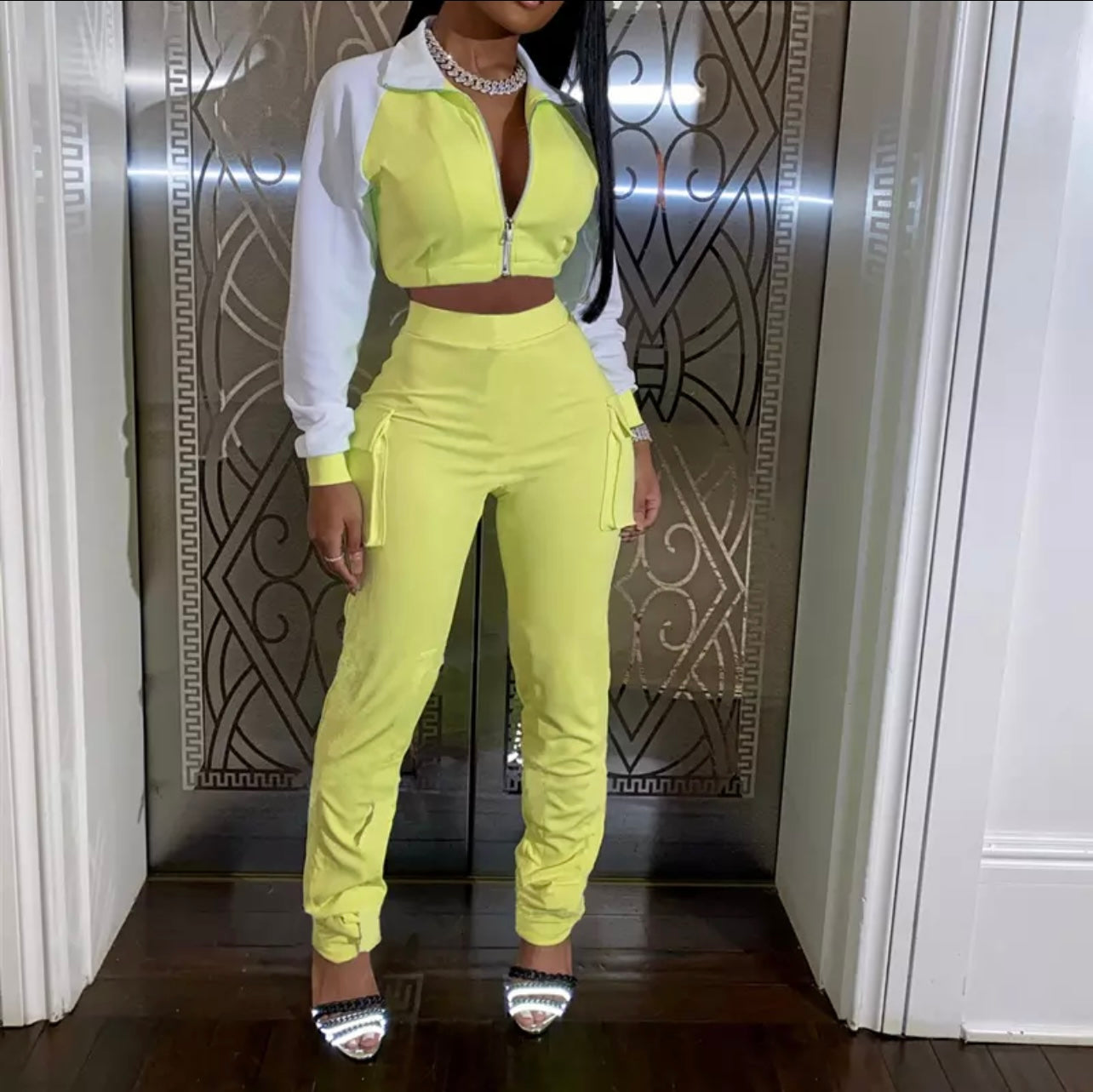 Sexy V Crop Tracksuit