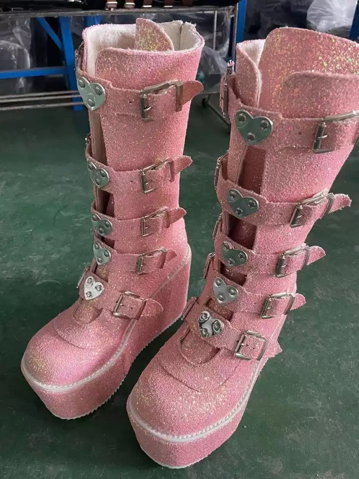 Buckle Me Up Heart Boots