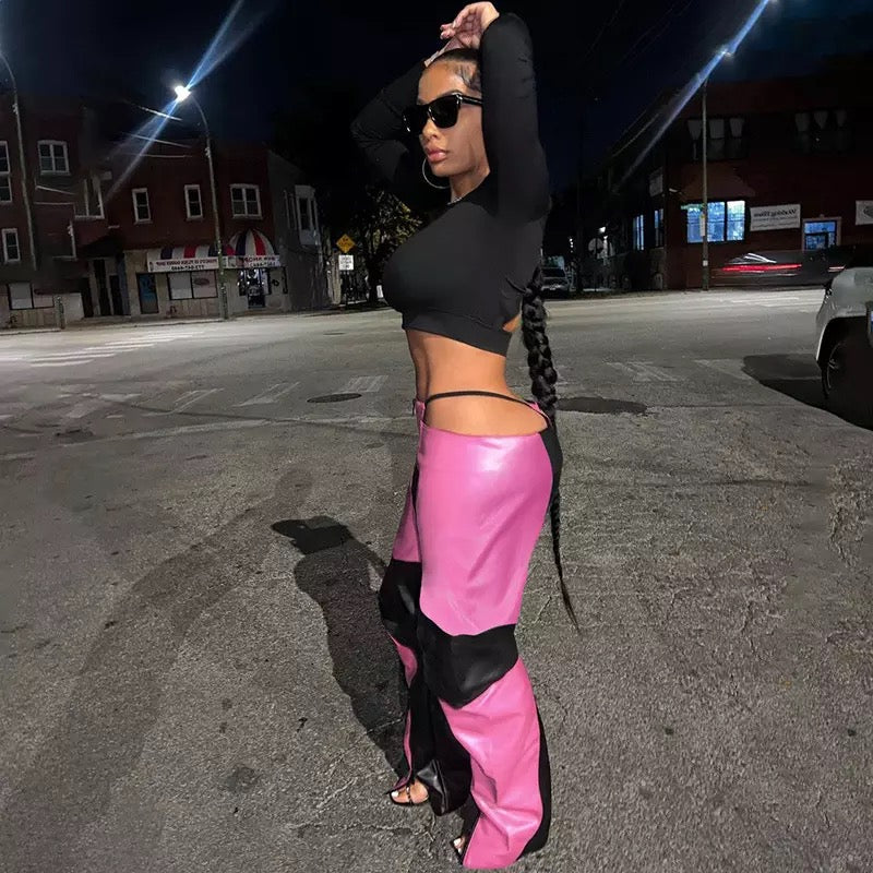 V Cut Low Rider Pants